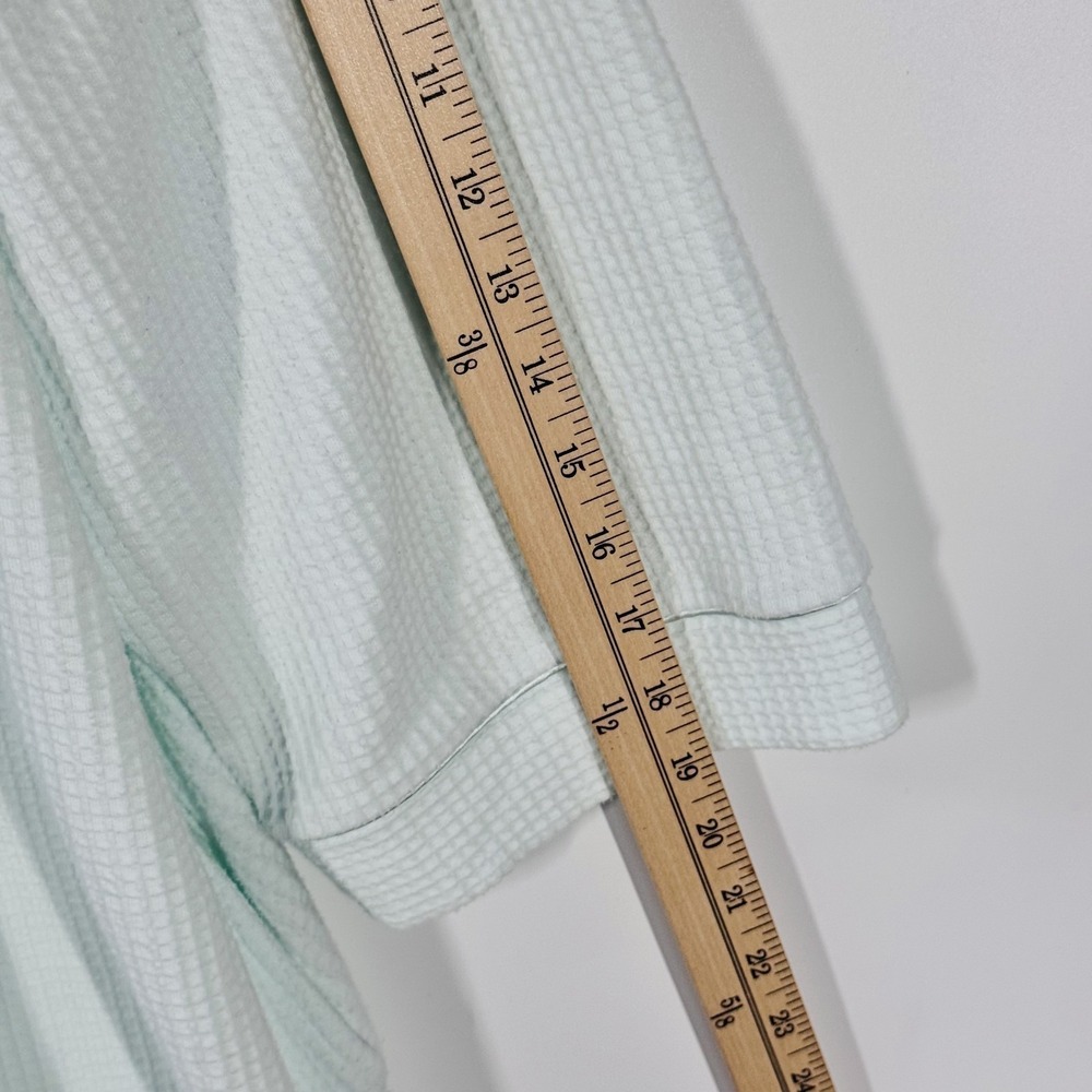 Miss Elaine Nightgown Women's 2X Mint Green Waffle Knit House Dress Cottagecore - Picture 10 of 12